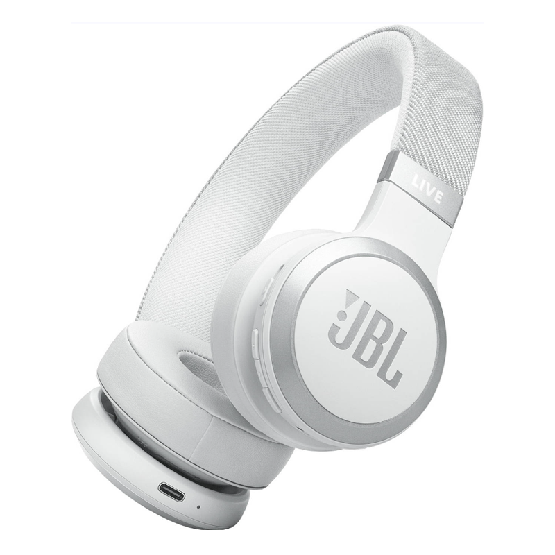 JBL LIVE 670NC Wireless On-Ear Headphones with True Adaptive Noise Cancelling White